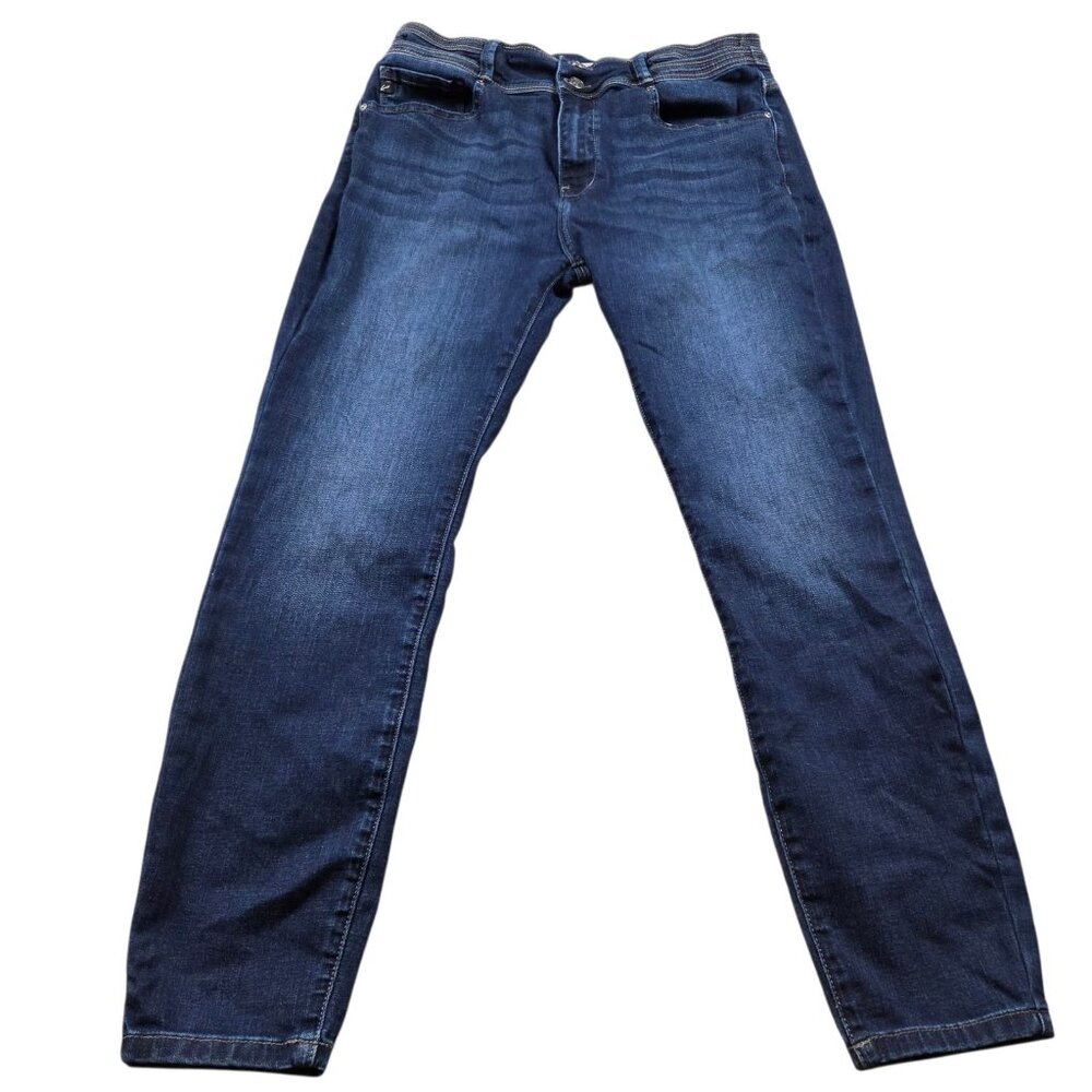 Kancan Jeans Women’s 15/31 Curvy Estilo Blue Dark Wash Tapered Denim